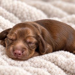 Cider - Red male Dachshund puppy in Riverton, Wyoming from Wild Rose Ridge Doxies