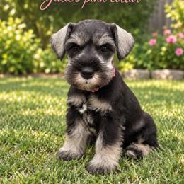 Pink Collar - Salt and pepper female Miniature Schnauzer puppy in Monticello, Mississippi from Phoenix Ranch