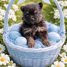 Saint - Black and tan male Pomeranian puppy in Liverpool, Pennsylvania from Miracles With Paws