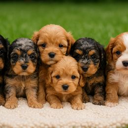 Cavapoo puppies from Dukes Forever Doodles