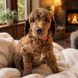 Sky - Red  female Poodle puppy in Mount Vernon, Illinois from AMC Poodles