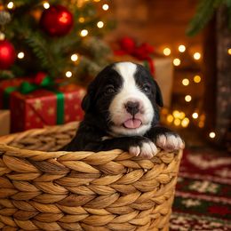 Oreo - Black & white male Miniature Australian Shepherd puppy in Reidsville, North Carolina from Cherry Grove Kennel