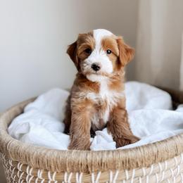 777 - Red  male Goldendoodle puppy in Syracuse, Indiana from The Doodle Cove