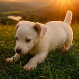 Johnny Cash - White and tan male Russell Terrier puppy in London, Kentucky from Norvell Kennels