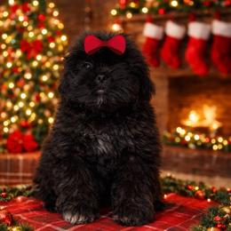 Girl 1 - Black female Shih Tzu puppy in Seguin, Texas from Dolled Up Shih Tzus