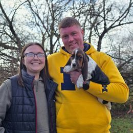 Judy (Red) - Black tan and white female Basset Hound puppy in Lebanon, Ohio from Lady Mae Bassets