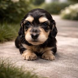 Misha - Pet Only - Black and cream female Dachshund puppy in Biloxi, Mississippi from Southern Doxies Ms