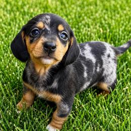 Pebbles - Dapple female Dachshund puppy in Salem, Oregon from Longdox Mini Dachshunds