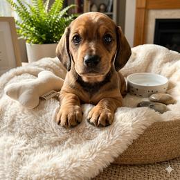 Rio - Red male Dachshund puppy in Filer, Idaho from Snake River Dachshunds