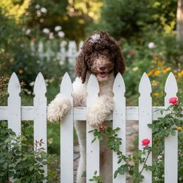 Noli - Brown and white female Sheepadoodle puppy in Berwick, Pennsylvania from Wright’s Wiggle Butts