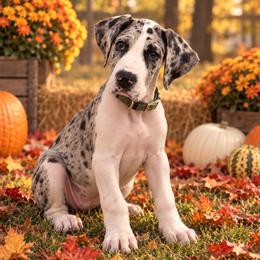Puppy 1 - Merle female Great Dane puppy in Ocala, Florida from Oak Haven Great Danes