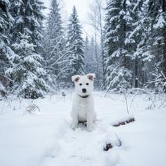 Brown Collar  (LL Bean) - White male Berger Blanc Suisse puppy in Rice Lake, Wisconsin from Windswept White Swiss Shepherds