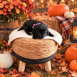 Pink girl - Black female Labrador Retriever puppy in Lake City, Michigan from Loon Lake Labradors