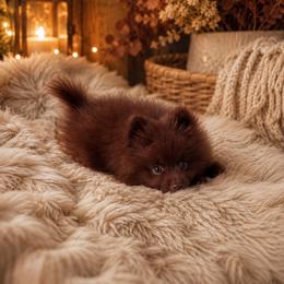 Chocolate - Chocolate male Pomeranian puppy in Effort, Pennsylvania from Pomeranian Puppies