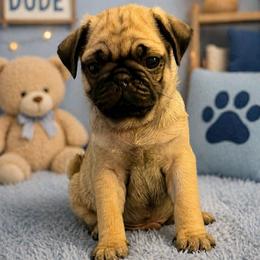 Leo - Fawn male Pug puppy in Winter Haven, Florida from Lisa's Pugalicious Pugs