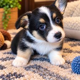 Reba - Black and white female Cardigan Welsh Corgi puppy in Kerens, West Virginia from Leather & Lace