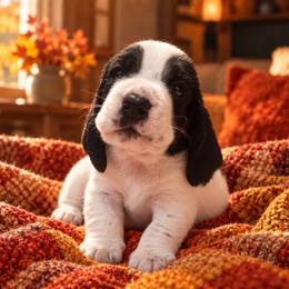 Barney - Black brown and white male Basset Hound puppy in Pilot Mtn, North Carolina from Lowdown Love Basset Hounds