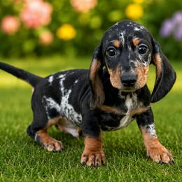Maverick - Dapple male Dachshund puppy in Industry, Illinois from KDKs Kennels
