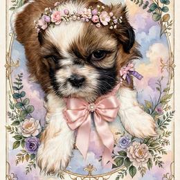 Rays pink - Brindle female Shih Tzu puppy in Temple, Pennsylvania from Kathy Diego's Shih Tzus