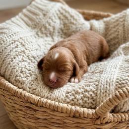 Peach - Red female Cavapoo puppy in Salt Lake City, Utah from SunnySide Mini Doodles