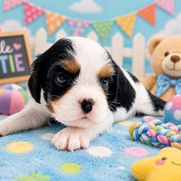 Oreo - Tri-color male Cavalier King Charles Spaniel puppy in Dallas, Texas from Holliday Cavalier King Charles Spaniels