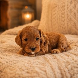 Florence - Red  female Goldendoodle puppy in Floyd, Virginia from Hearts and Paws Poodles and Doodles