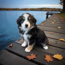 Marley - Black tri female Miniature American Shepherd puppy in Godley, Texas from Flying H Toy and Mini Aussies
