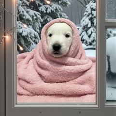 Purple Collar  (Sephora) - White female Berger Blanc Suisse puppy in Rice Lake, Wisconsin from Windswept White Swiss Shepherds