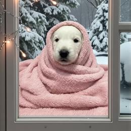 Purple Collar  (Sephora) - White female Berger Blanc Suisse puppy in Rice Lake, Wisconsin from Windswept White Swiss Shepherds