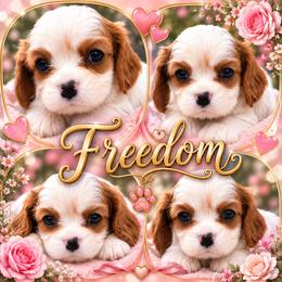 Girl 1 - Blenheim female Cavalier King Charles Spaniel puppy in Nevada from Heaven Sent Cavaliers