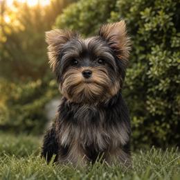 Mark - Black and tan male Yorkshire Terrier puppy in Lebanon, Kentucky from Mosaic Merle Doodles