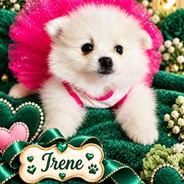 Irene - White female Pomeranian puppy in St. Louis, Missouri from Saint Louis Pomeranian babies