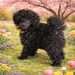 HP Pink - Black female Poodle puppy in Benson, North Carolina from A Bundle of Love