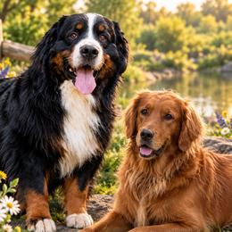 Golden Mountain Dog puppies from Howard's Retrievers & Bernese