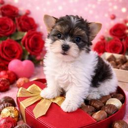 Clarissa - Parti female Yorkshire Terrier puppy in Parma Heights, Ohio from Yorkie Darlings ANGELHEARTS YORKIES