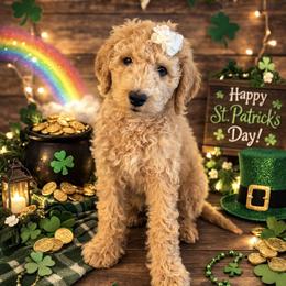 Sweet Pea - Apricot female Goldendoodle puppy in Social Circle, Georgia from Poppiedoodle Farms