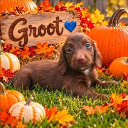 Groot - Chocolate and tan male Dachshund puppy in Vacaville, California from SchmooterBabies