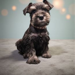 Molly's Maroon - Black and silver female Miniature Schnauzer puppy in Houston, Texas from Haughton Farm