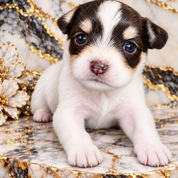 Sprout (tricolor possible blue eyes) - Parti male Miniature Schnauzer puppy in Panama City, Florida from Emerald Coast Schnauzers