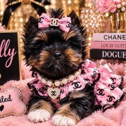 Dolly - Black and tan female Yorkshire Terrier puppy in Warren, Michigan from Danielle's Yorkie Babies