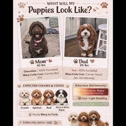 Girl 2 - Apricot female Goldendoodle puppy in Sanger, California from Delta Doodless