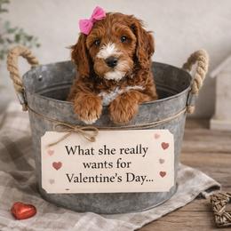 Tinsel - Red female Australian Labradoodle puppy in Summerfield, North Carolina from Four Oaks Labradoodles