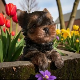 Judy - Blue and gold female Yorkshire Terrier puppy in Kendallville, Indiana from Yorkies Kisses