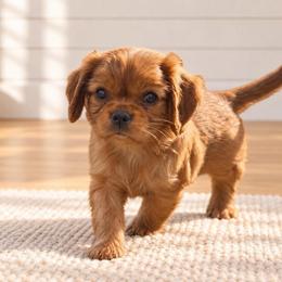 Maya - Ruby female Cavalier King Charles Spaniel puppy in Belgrade, Montana from 406springhilldoodles