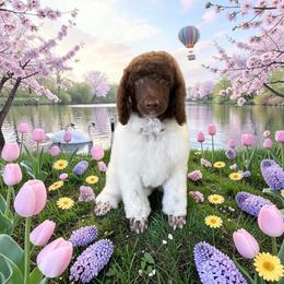 Connor - Parti male Poodle puppy in Port Orange, Florida from Daytona’s Standard Poodles