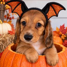 AKC Boy 1 (also known as Bob) - Chocolate and tan male Dachshund puppy in Bolivar Peninsula, Texas from A and G Dachsunds