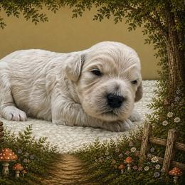 Piglet - Cream female Goldendoodle puppy in Hendersonville, North Carolina from Kim's Cove