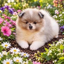 Spooky - Blue merle female Pomeranian puppy in West Sacramento, California from Northern Cali Pompoms
