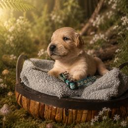 Boy 5 - Light golden male Golden Retriever puppy in Ormond Beach, Florida from Sterling Run Retrievers
