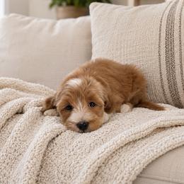 Trixie - Red  female Goldendoodle puppy in Floyd, Virginia from Hearts and Paws Poodles and Doodles